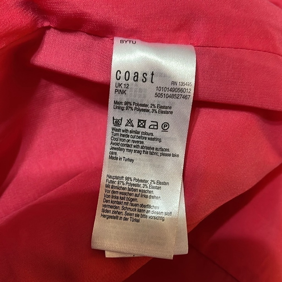 Pink Fit & Flare Sleeveless Dress Women's Size 8 Lined Textured - Picture 9 of 9